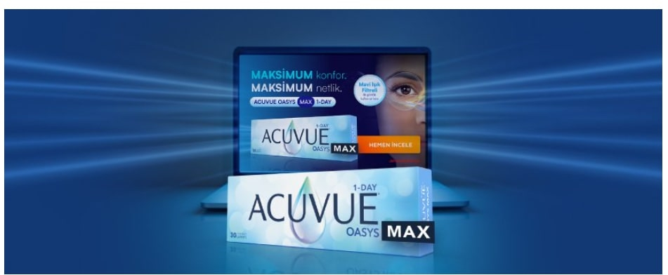 Mavi Işık Filtreli Lens Acuvue Oasys Max 1-Day