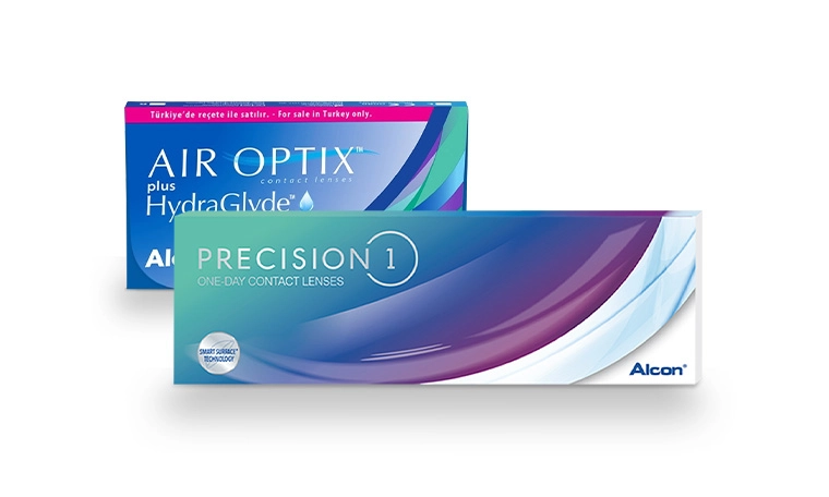 Air Optix Hydraglyde ve Precision 1 İkisi Bir Arada Set lens